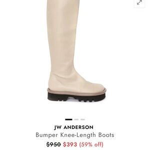 JW Anderson Cream Over the Knee Boots